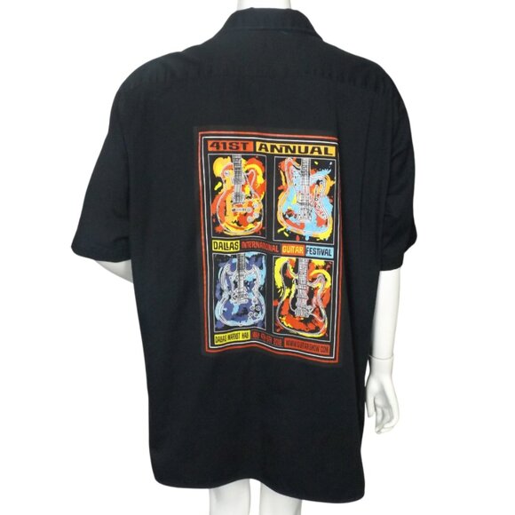 DALLAS GUITAR FESTIVAL Dickies Shirt, 2XLR, Black, 41st Annual, Short slv, 2018 - Picture 1 of 10